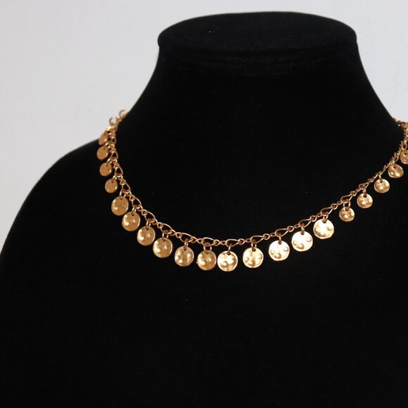 🌟💛🔗 Golden Charm Necklace · 16–18" Adjustable · Vintage Whimsy - Picture 3 of 4